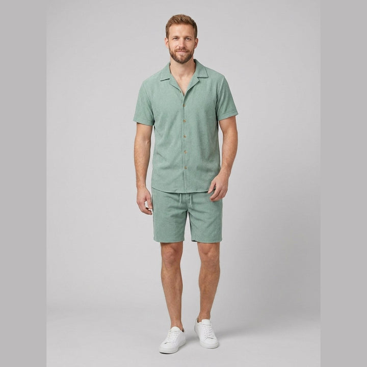 Ribo mens corduroy set green