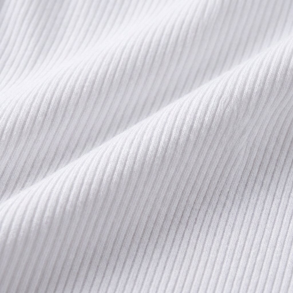 Romane crop tank, ribbed cotton-blend fabric close-up