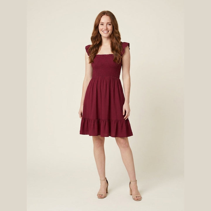 Rosa A-Line Dress burgundy