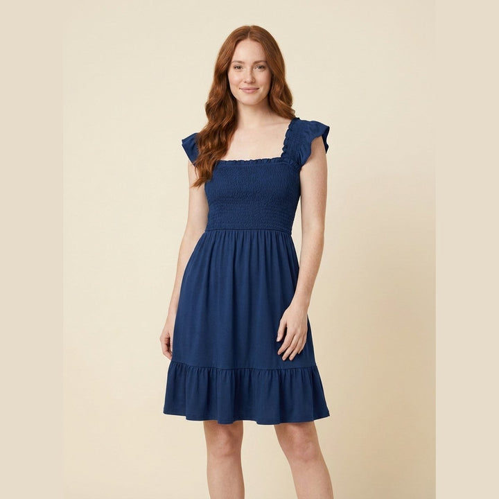 Rosa A-Line Dress navy blue