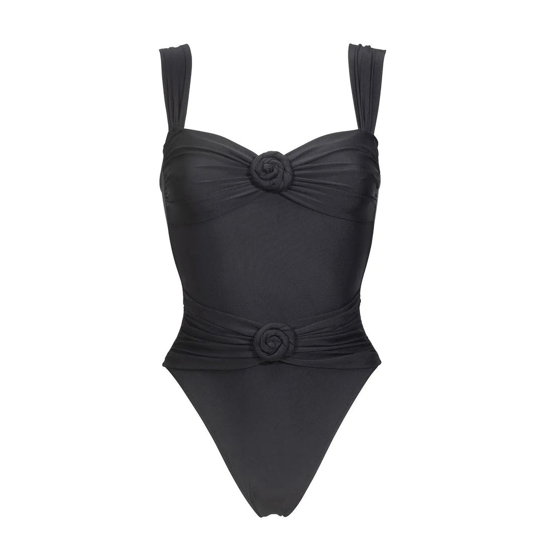 Rosa One-Piece Swimsuit black front