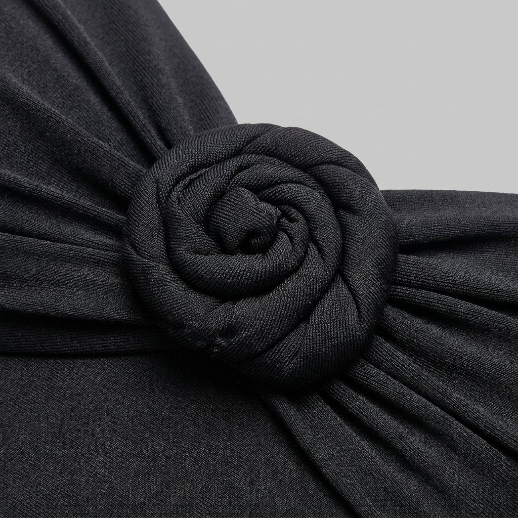 Rosa One-Piece Swimsuit rosette fabric detail