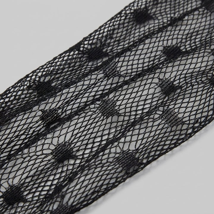 Rosie star fishnet tights fabric close-up