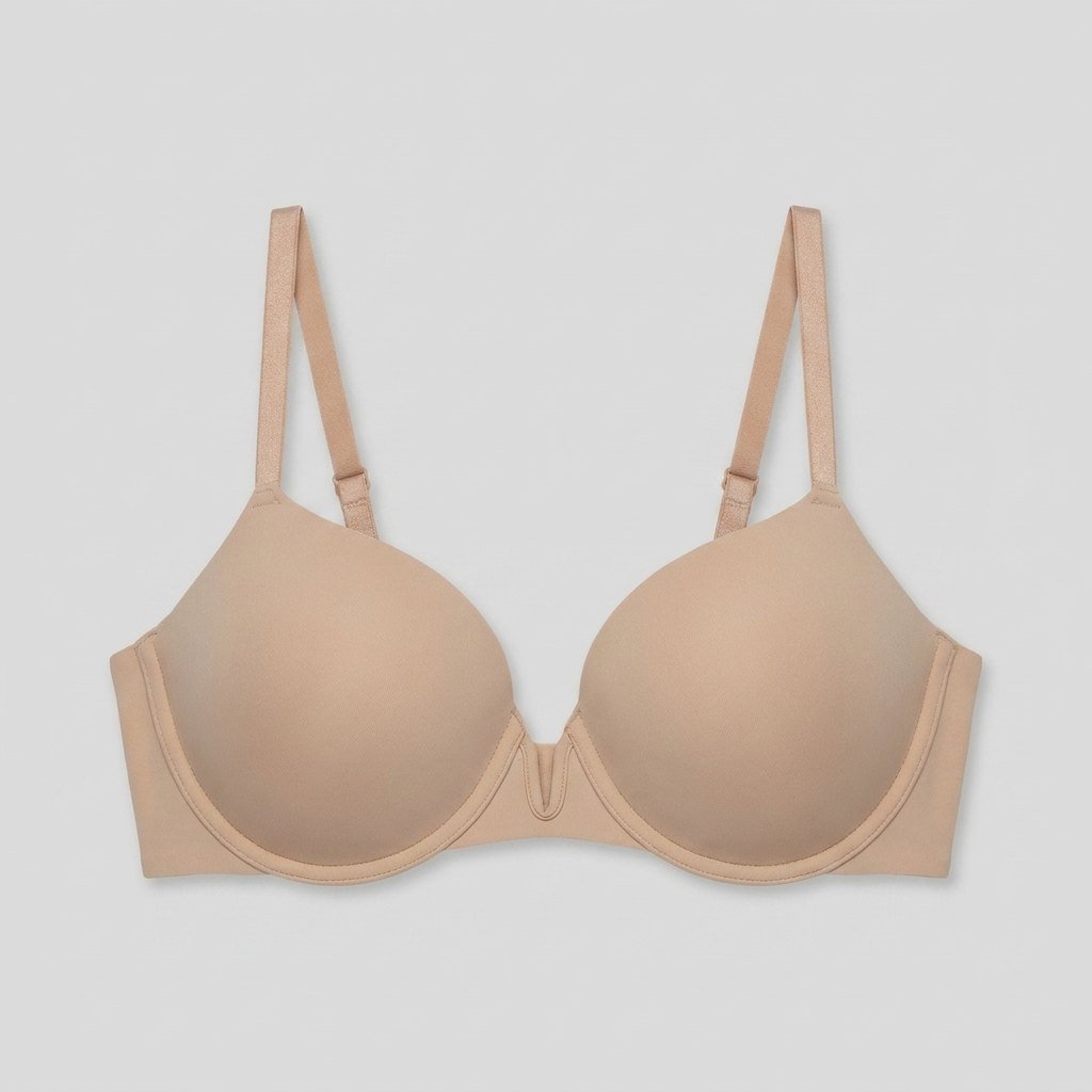 Rosine seamless convertible bra nude front