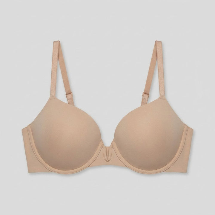 Rosine seamless convertible bra nude front