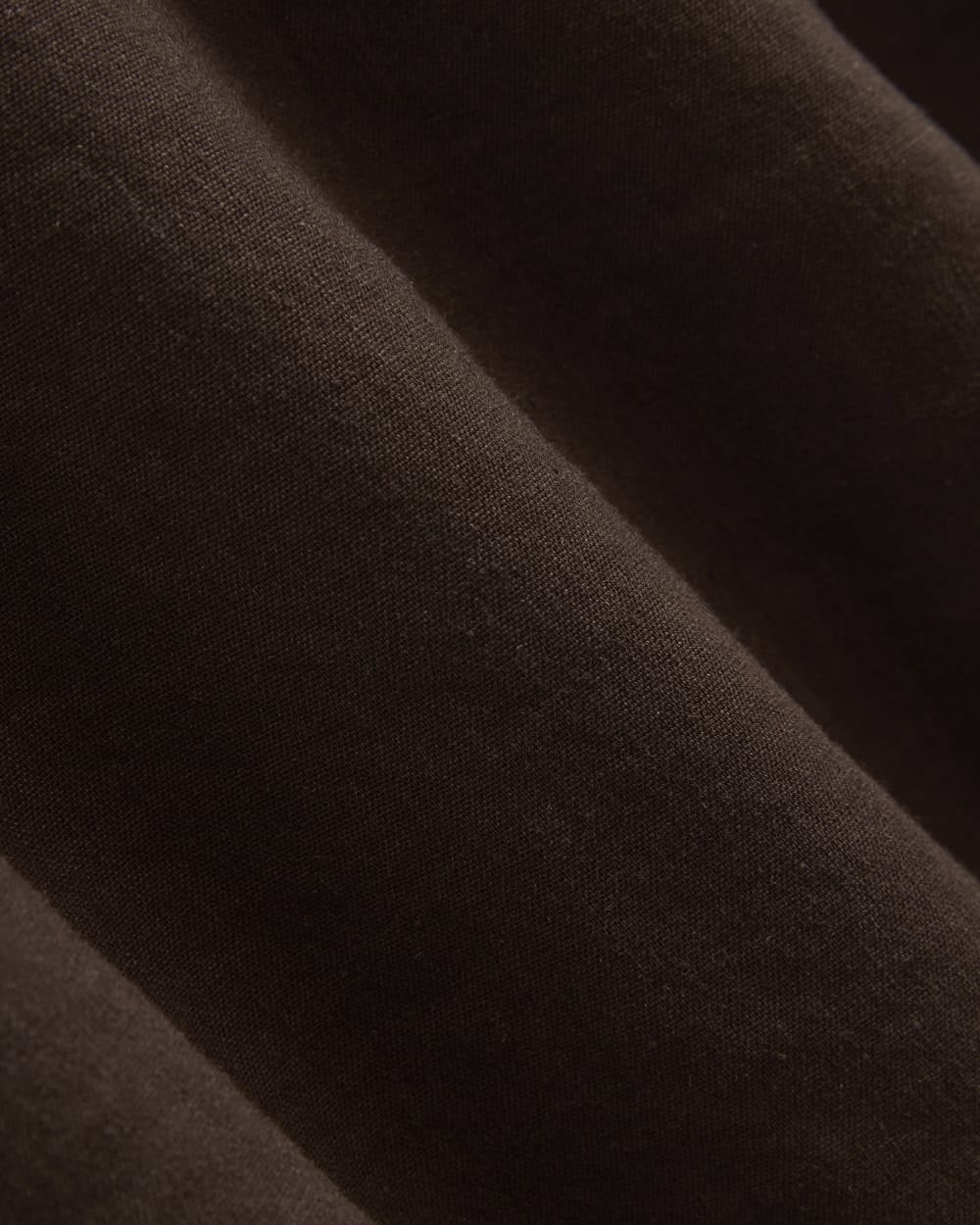 Sable strapless dress stretch linen fabric close up
