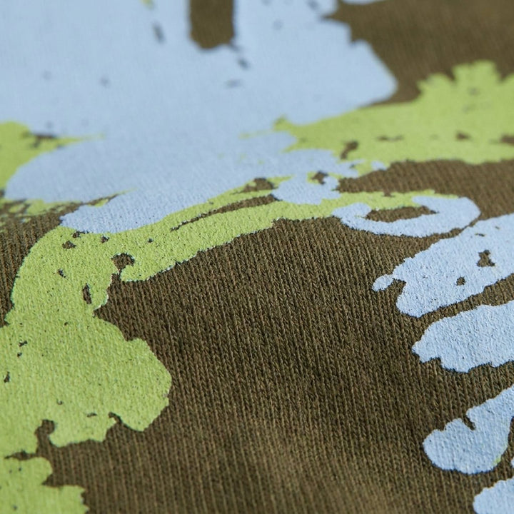 Sahara palm-print jersey fabric close-up
