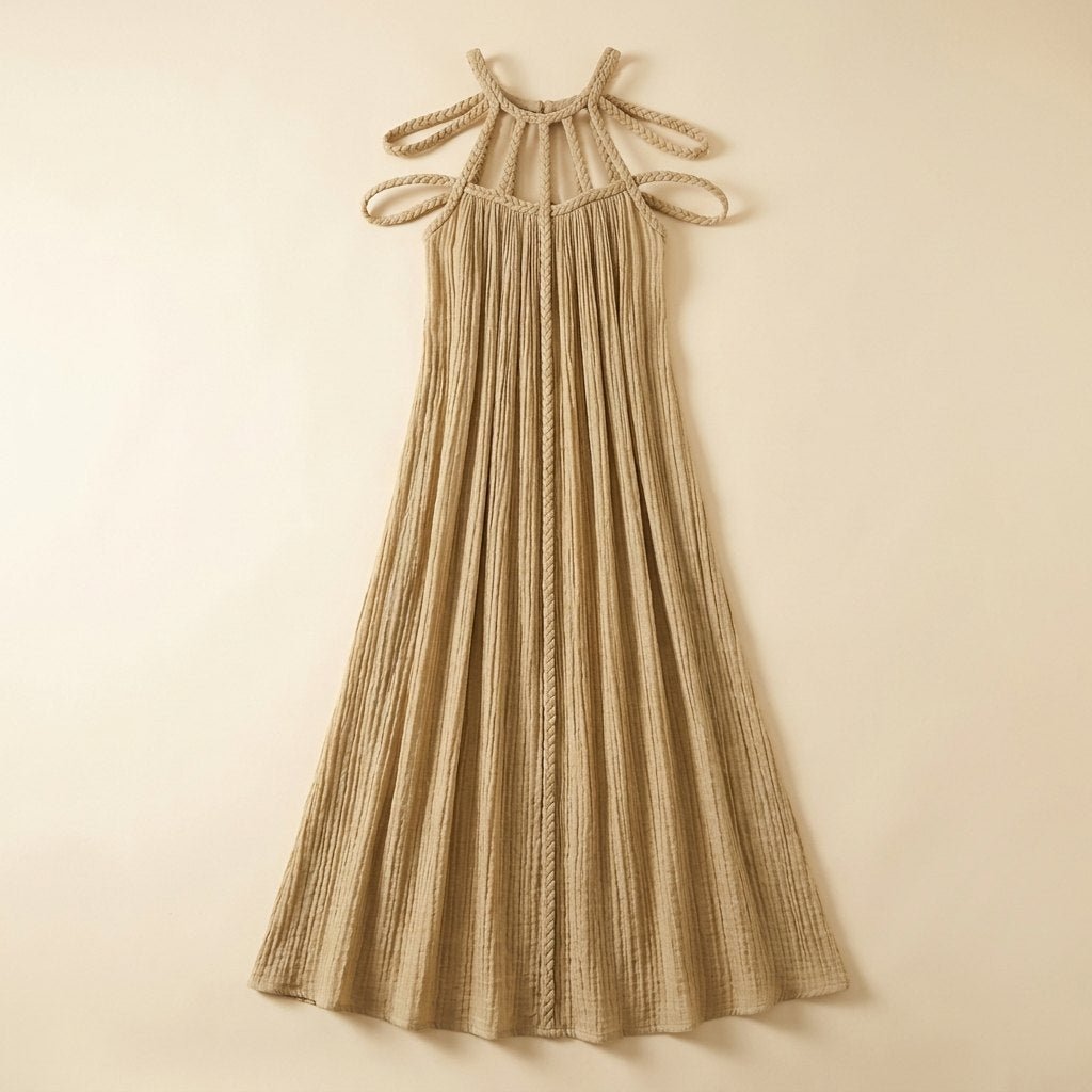 Sandrine linen-blend maxi dress, flat lay