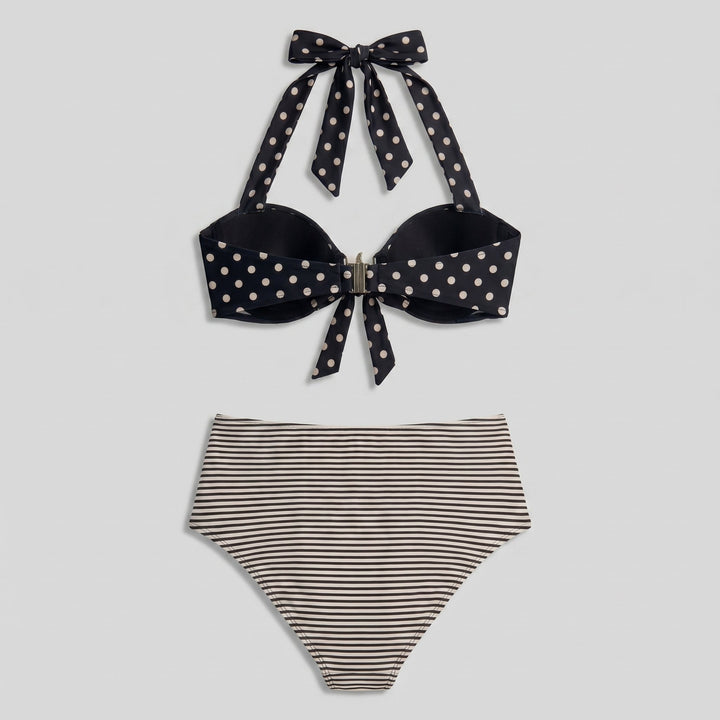 Sandy starfish polka dot bikini set back