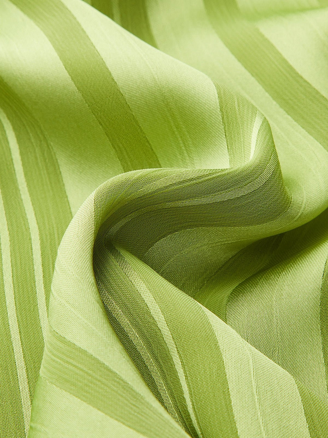 Satin striped fabric detail