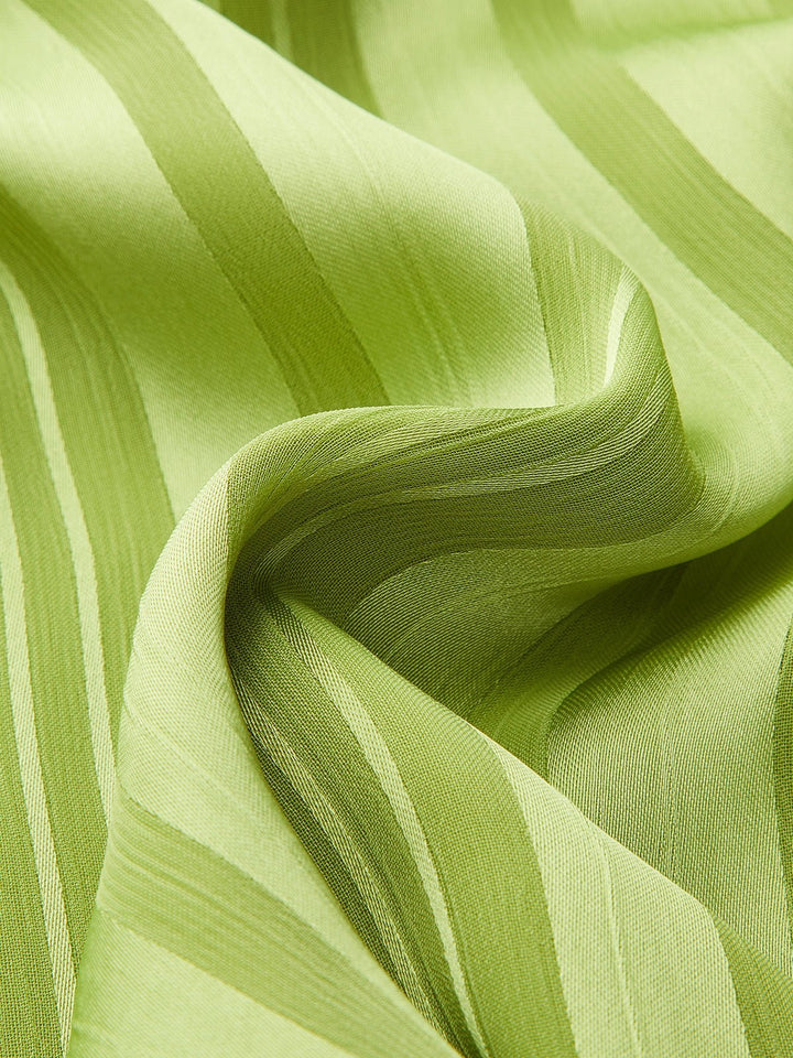 Satin striped fabric detail