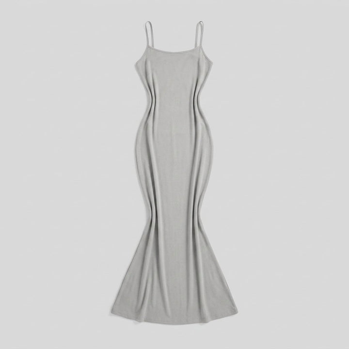 Sculptura shapewear slip maxi dress grey flat-lay