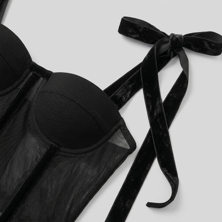 Sema cami bustier mesh detail