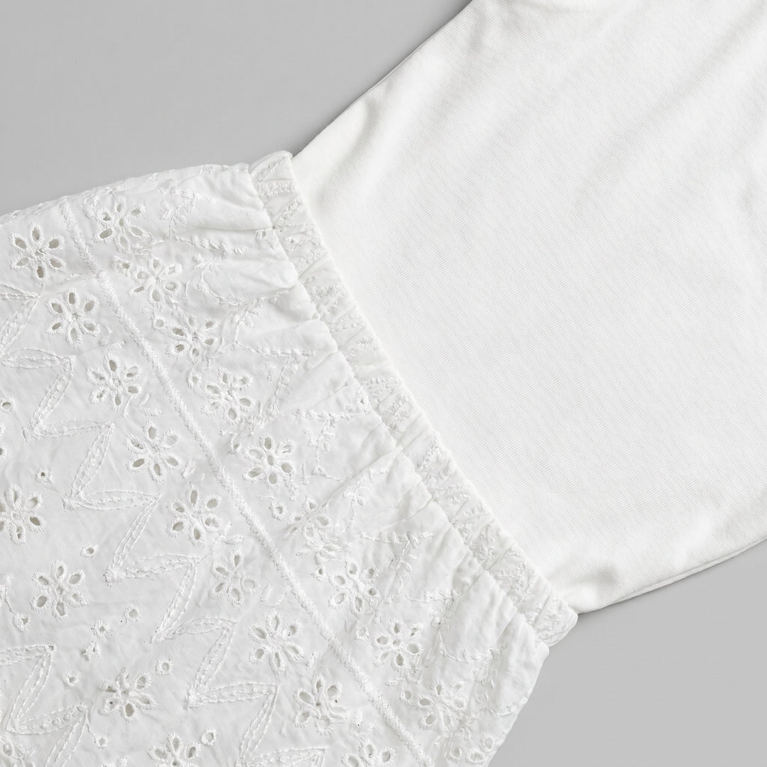Sera eyelet lace fabric detail