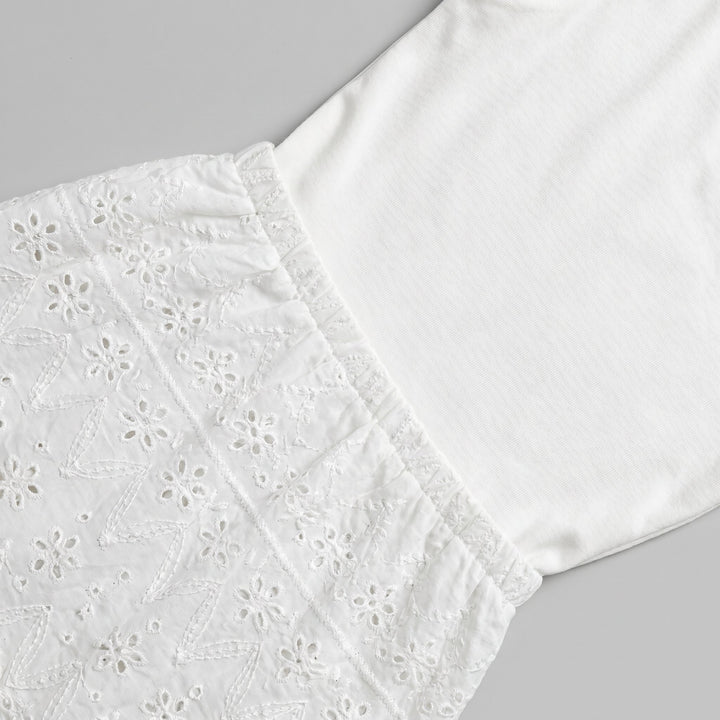 Sera eyelet lace fabric detail