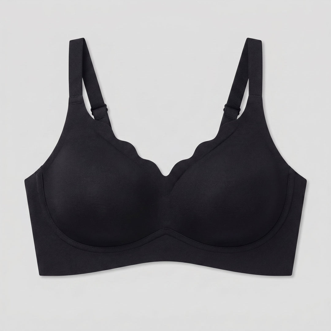Sera seamless push-up bra black front