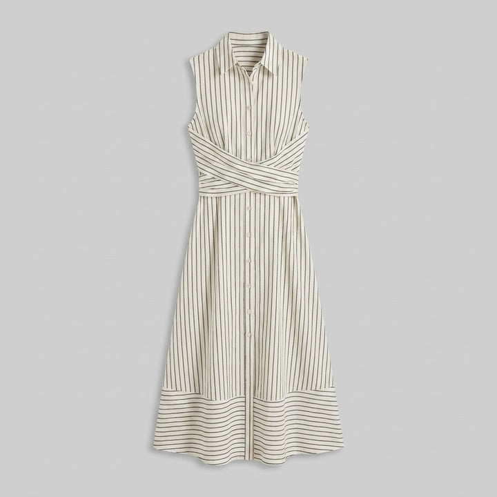 Sierra striped midi dress flat-lay