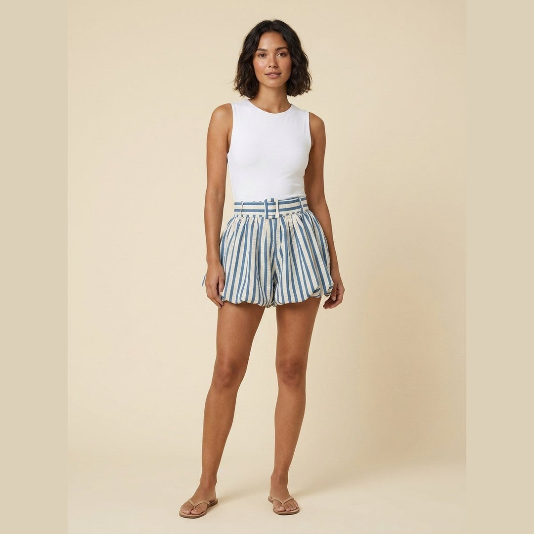 Sierra shorts blue striped front
