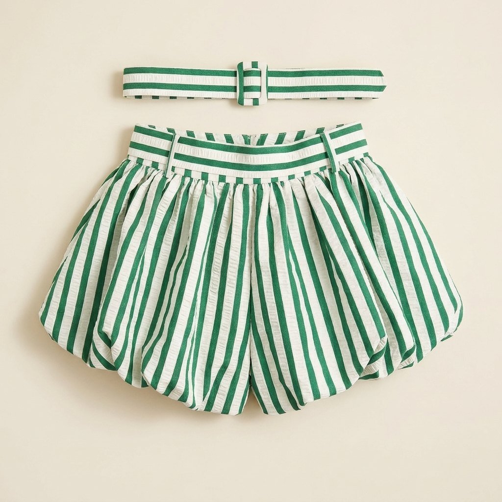 Sierra shorts green flat lay
