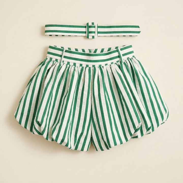 Sierra shorts green flat lay