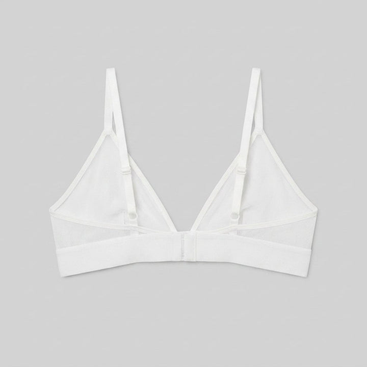 Sieve Triangle Bra white back band view