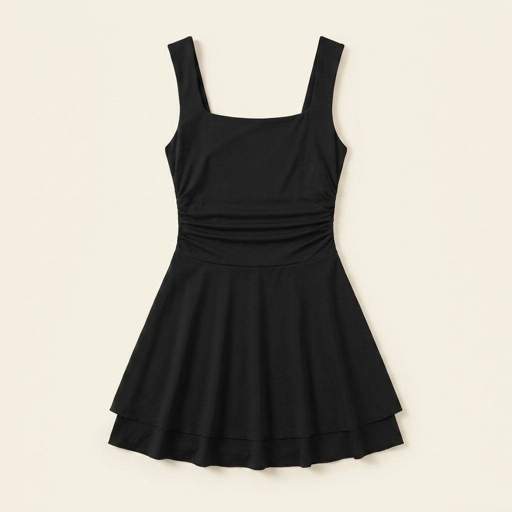 Sola ruched mini dress flat lay