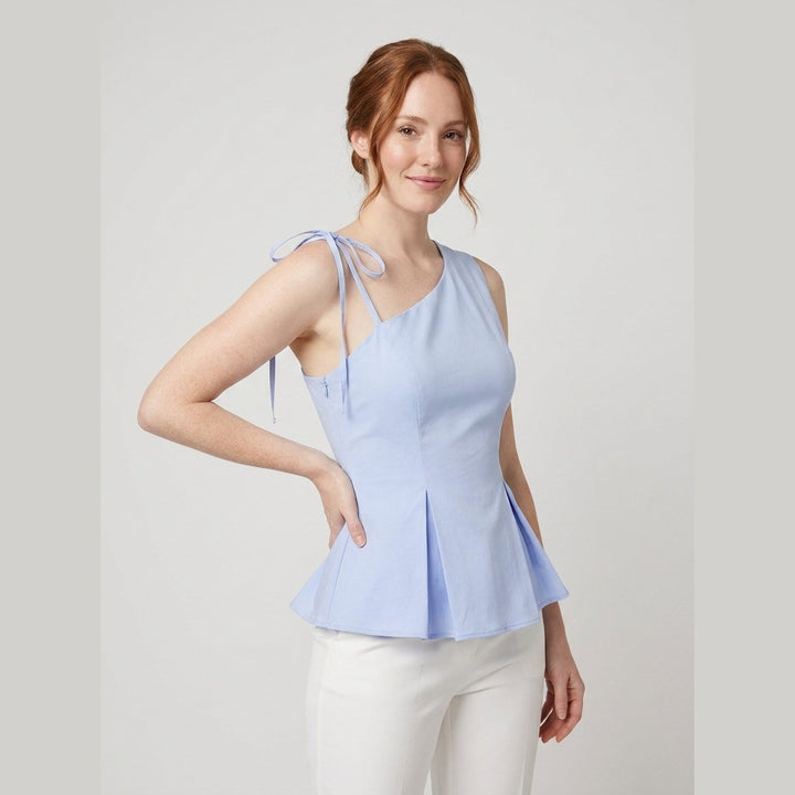 Sola tank top baby blue side pose