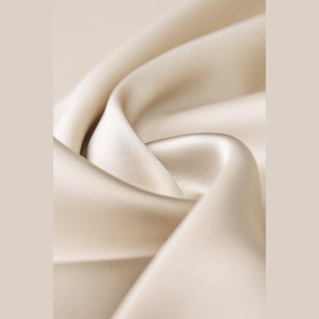 Soleil satin maxi dress satin fabric close-up