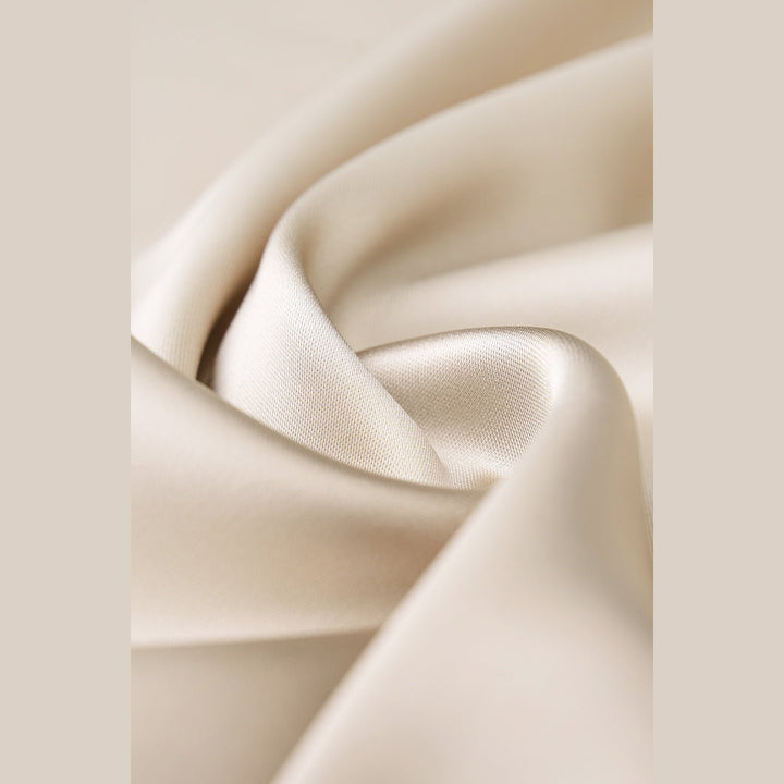 Soleil satin maxi dress satin fabric close-up