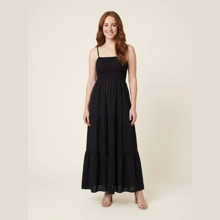 Soleil boho summer dress black