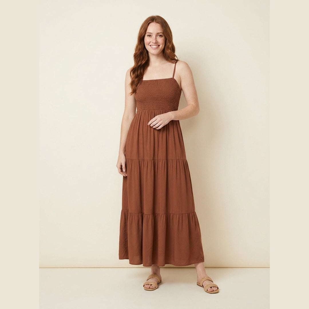 Soleil boho summer dress brown