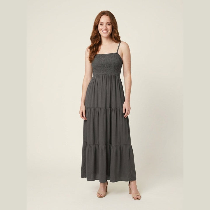 Soleil boho summer dress dark gray