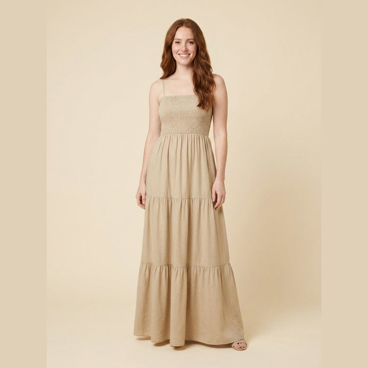 Soleil boho summer dress khaki