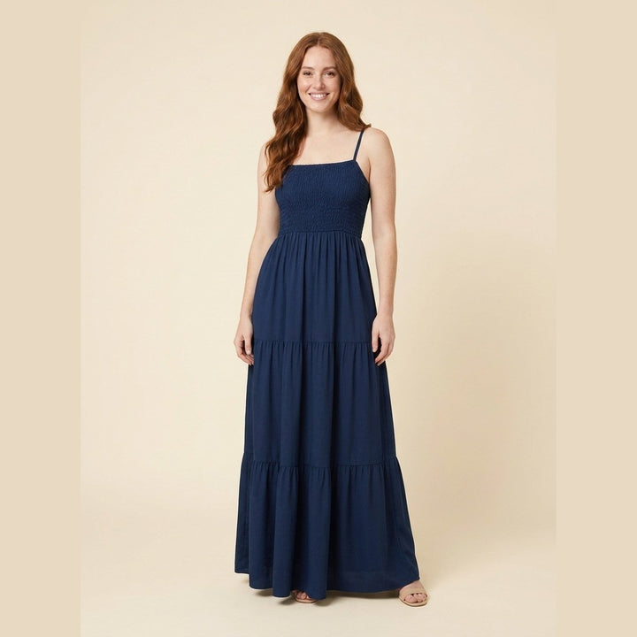 Soleil boho summer dress navy blue