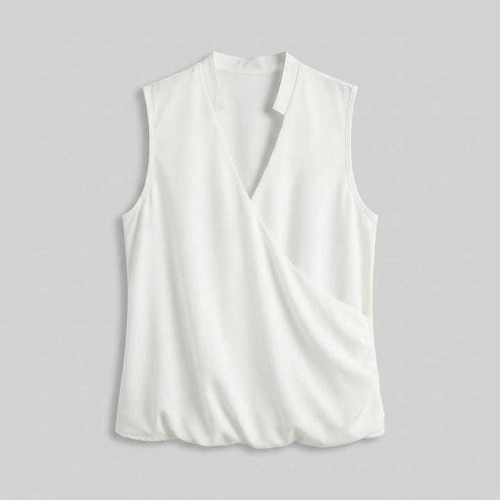 Soleil V-neck top flat lay