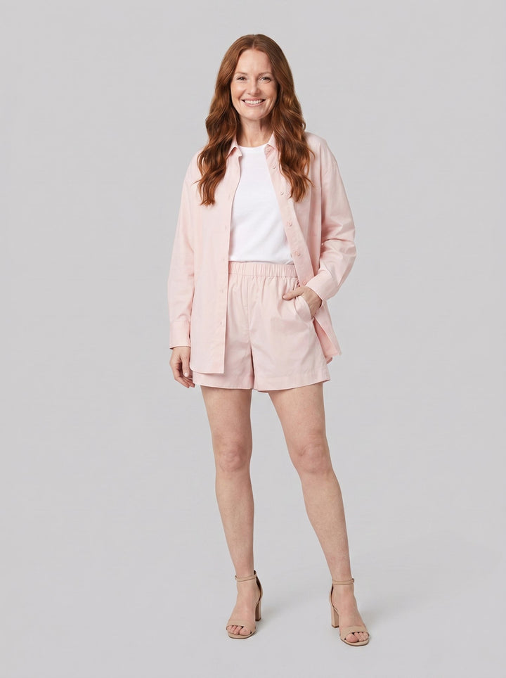 Sunday Poplin Set pink front