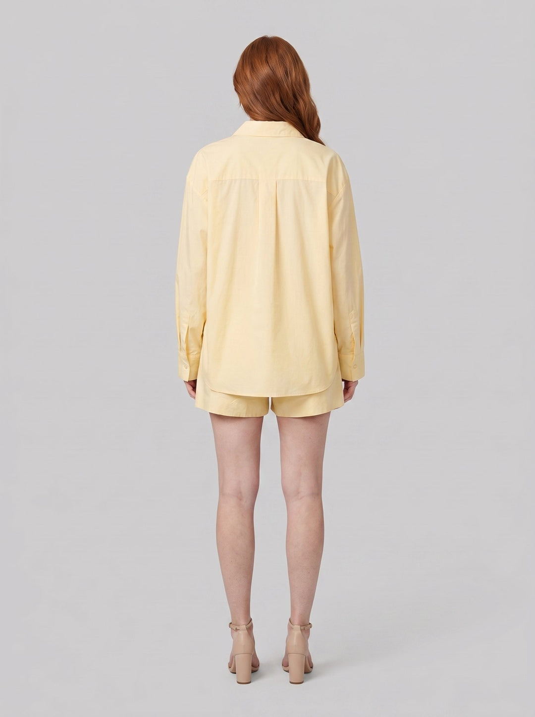 Sunday Poplin Set yellow back view