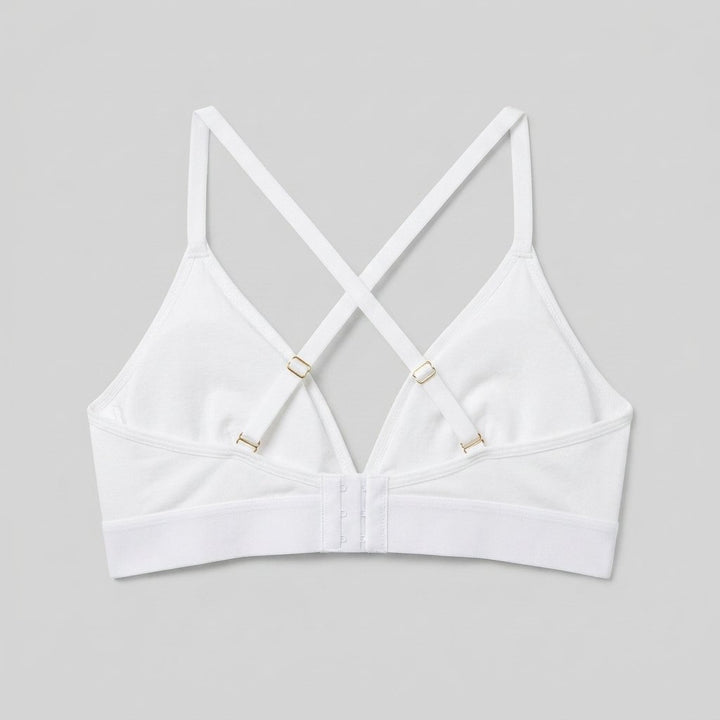 Supa Bra white crossback straps back view