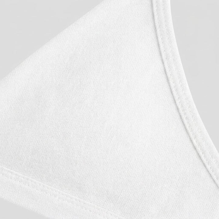 Supa Bra white soft cotton blend fabric detail