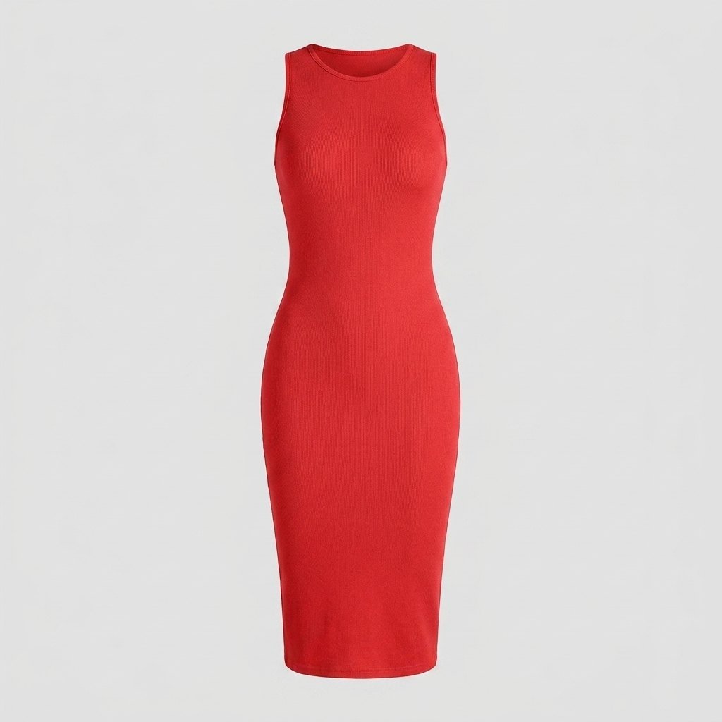 Svelte midi shapewear dress product flat lay