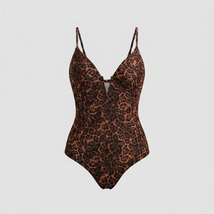 Svelte one-piece swimsuit leopard print