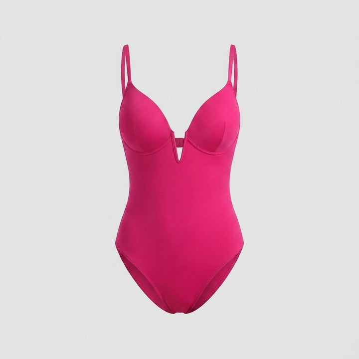 Svelte one-piece swimsuit pink