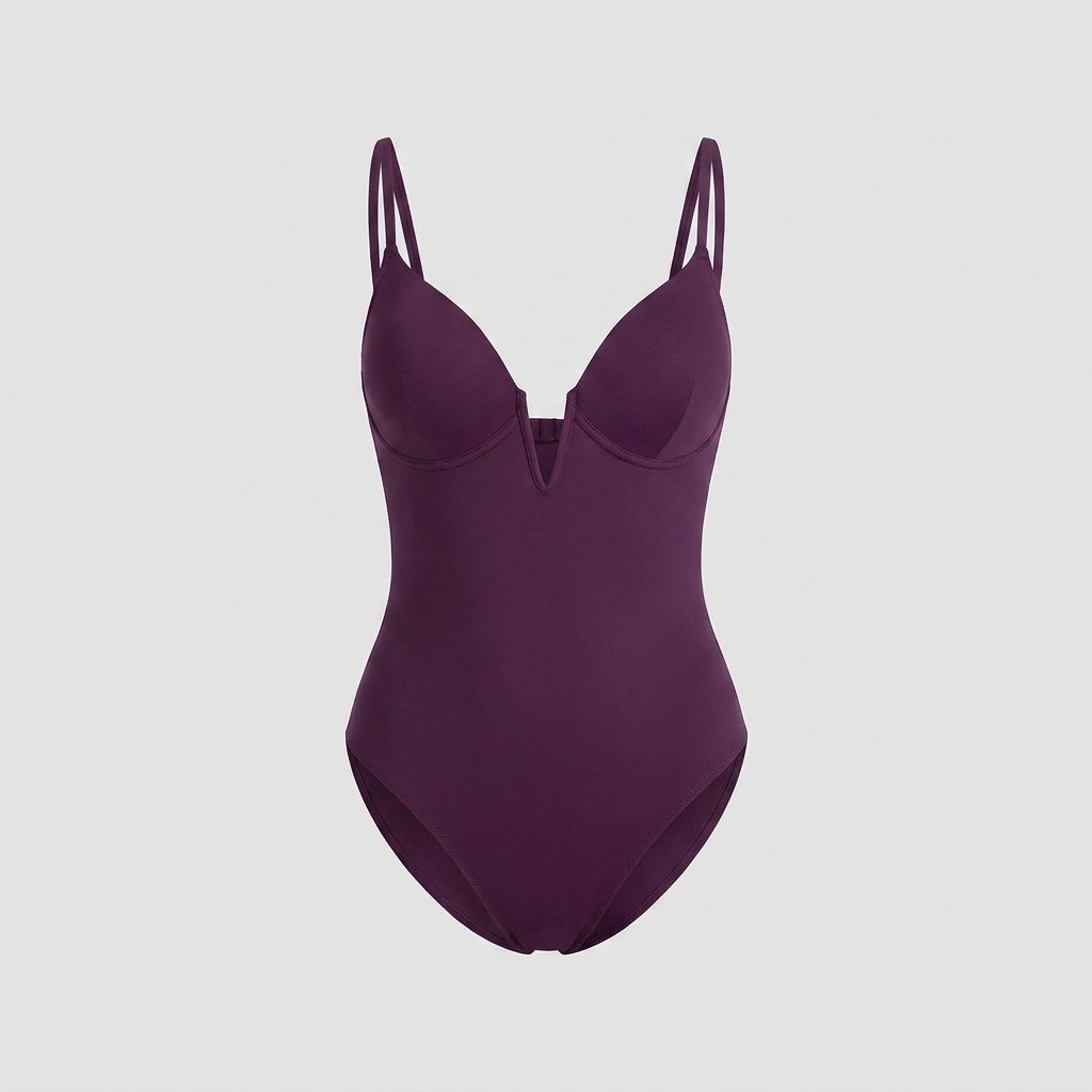 Svelte one-piece swimsuit purple