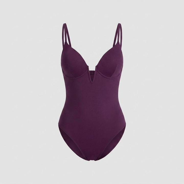Svelte one-piece swimsuit purple