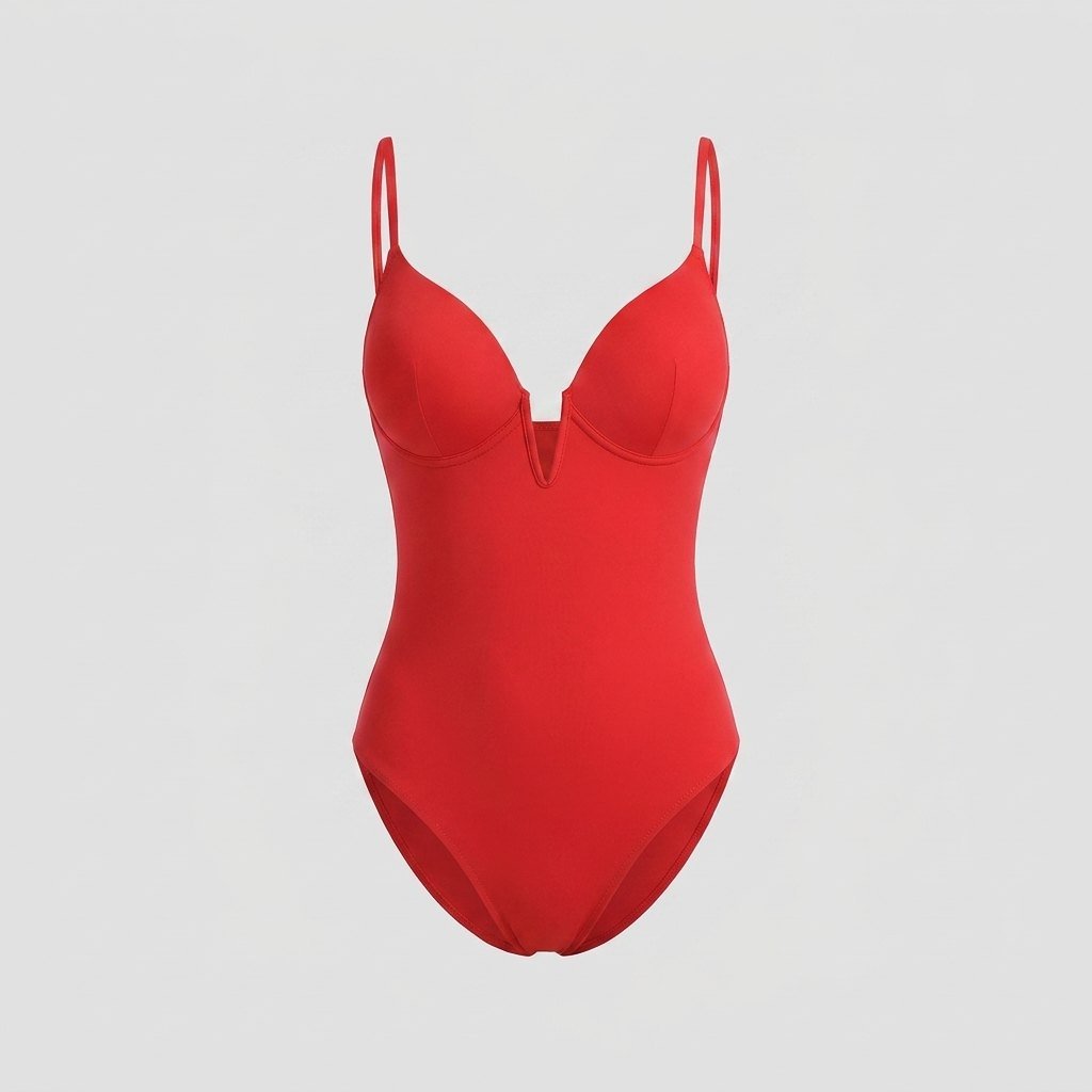 Svelte one-piece swimsuit red