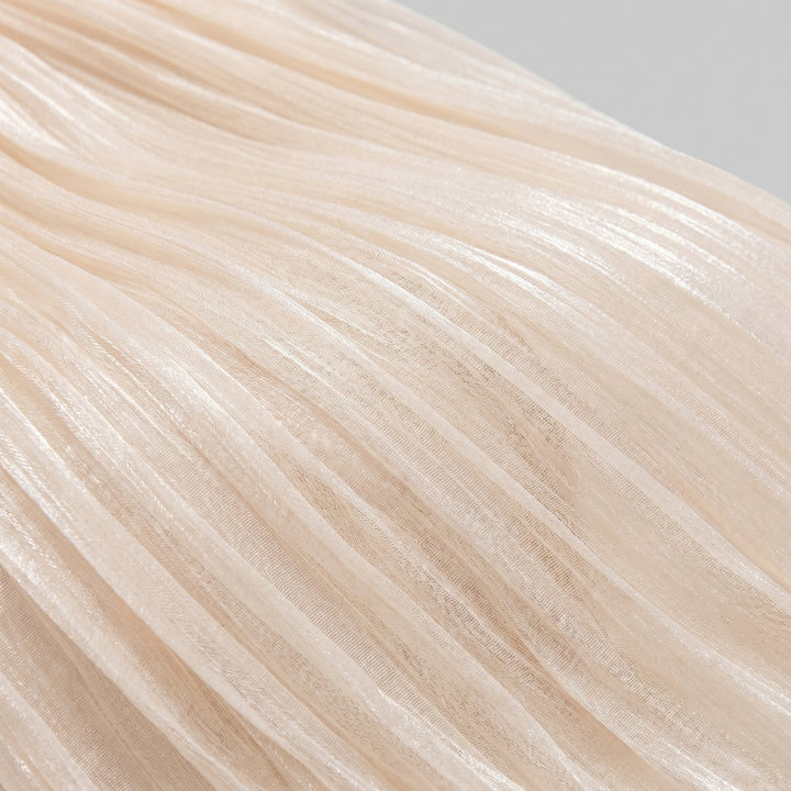 Sylvie pleated semi-sheer fabric close-up