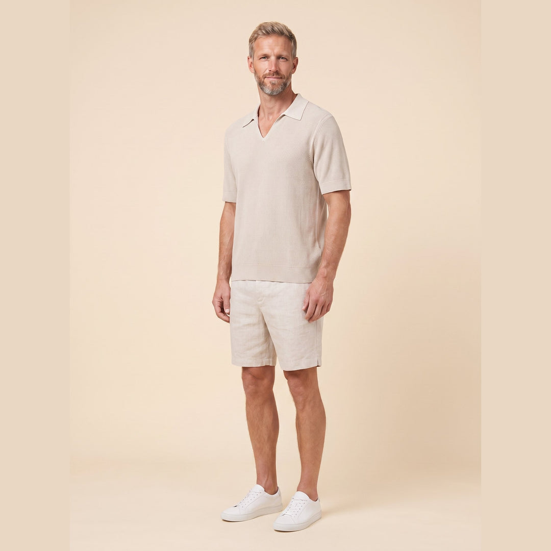 Talon sand knit mens polo side view