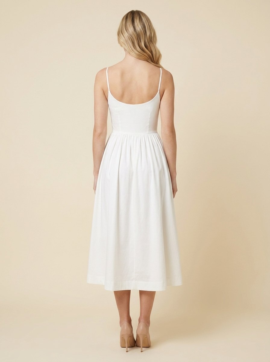 Tamara flowing midi dress back view