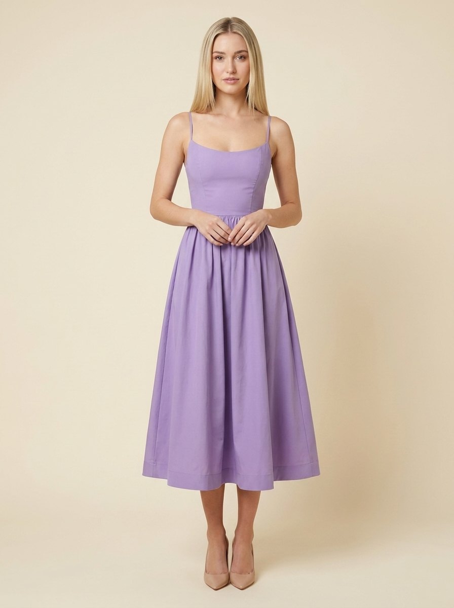 Tamara flowing midi dress purple