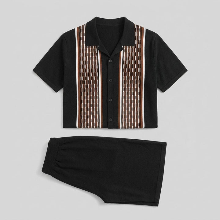 Tango knit polo set flat lay